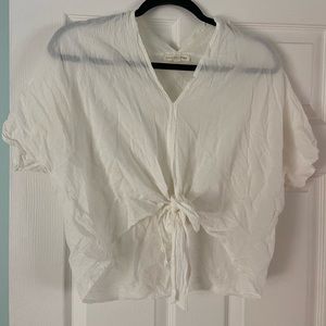 Grade & Gather sheer white short sleeve